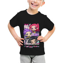 (4-5Y) 2025 New KPop Demon Hunters Saja Boys Kids T-Shirts Cartoon Short Sleeve Tops Anime Fans Children's Clothing for Baby Girl Boy