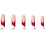 Red Edge False Nails - Lipstick Shape Nude 1