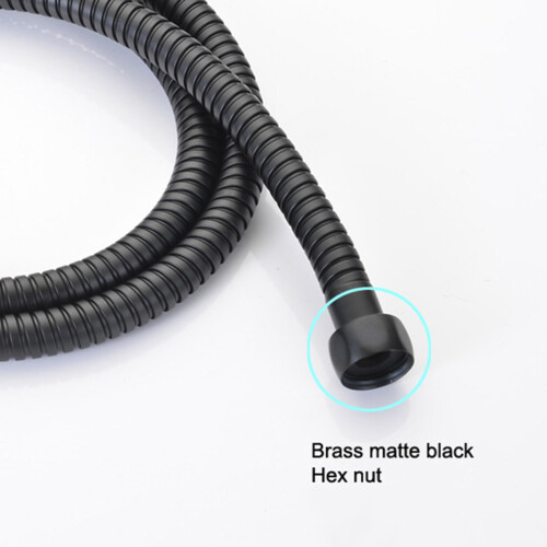 Tuyau De Douche Noir Acier Inoxydable Flexible Résistant 2