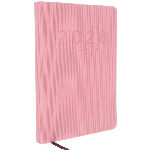 2Pièces Planner Compact 2026 Rose PU Cuir Pour Notes Journal 2