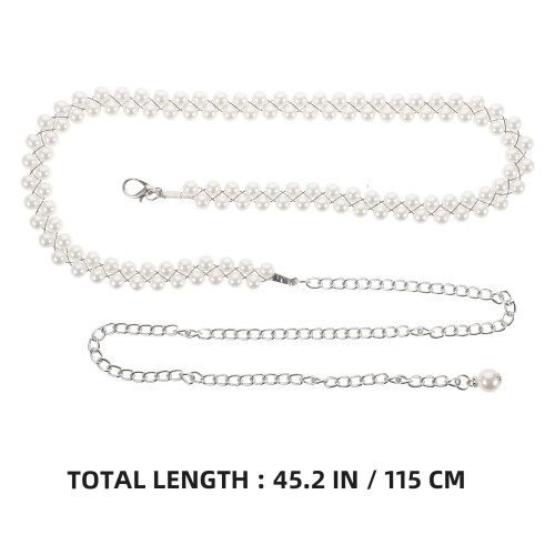 Silber Taillenkette Mit Perlen, Robust Und Modisch Für Damen 1