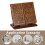 2Pcs Folding Three-Sided Wood Carve Desktop Cosmetic Mirror for Home 8
