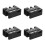 4Pièces Kit Réparation Embouts Queue De Billard 12-En-1 Portable Noir 10