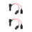 2Pcs ABS Car Charger Cord Dual Socket Lighter Splitter 6