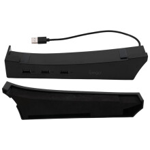 IPEGA Main Unit Bracket, Horizontal Stand for PS5 Pro/for PS5 Slim Console with 4-Port USB Hub, Base Holder for PS5 Accessories