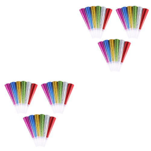 36Pcs Reusable Birthday Party Whistles Plastic Noise Makers Assorted 2