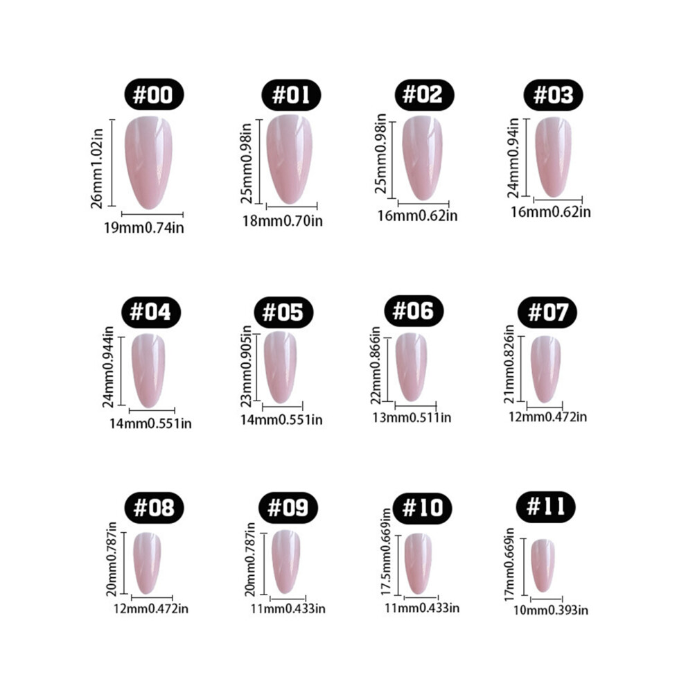 Zhouq-Outdoors Coral Almond False Nails For Daily & Party Wear