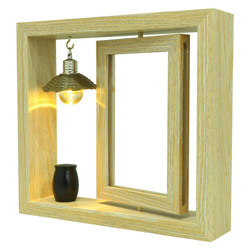 4Sets Beige Tabletop Wooden Picture Frames with Sealed Ash Keepsake 1