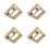 4Sets Beige Tabletop Wooden Picture Frames with Sealed Ash Keepsake 4