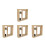 4Sets Beige Tabletop Wooden Picture Frames with Sealed Ash Keepsake 6