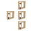 4Sets Beige Tabletop Wooden Picture Frames with Sealed Ash Keepsake 9