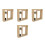 4Sets Beige Tabletop Wooden Picture Frames with Sealed Ash Keepsake 10