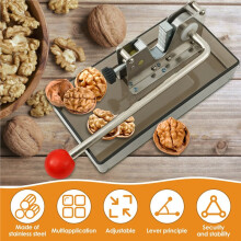 Nut Cracker for Almond Hazelnut Chestnut, Stainless Steel Nut Opener Nutcracker Tool Pecan Cracker Walnut Cracker Plier