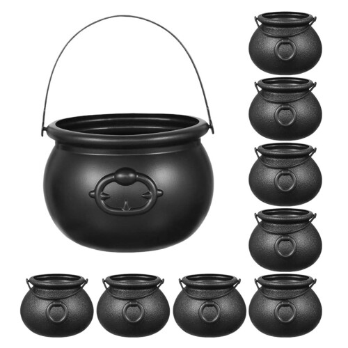 Halloween Black Candy Bucket with Handle