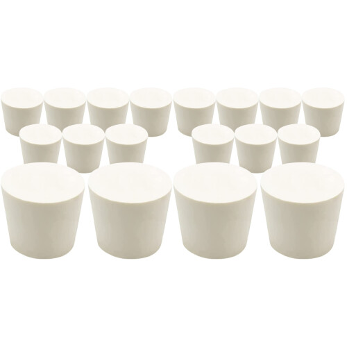 18Pièces Bouchons En Caoutchouc Beige Polyvalents Pour Bouteilles 1