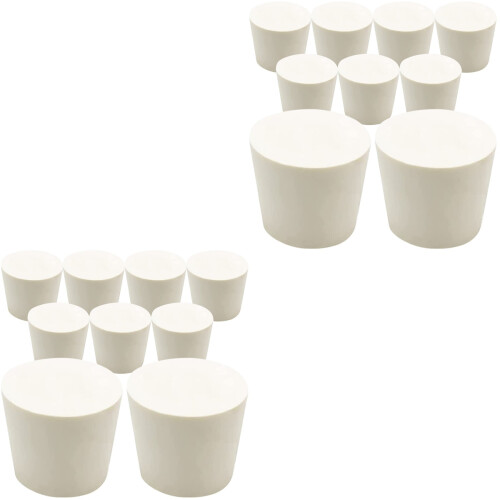 18Pièces Bouchons En Caoutchouc Beige Polyvalents Pour Bouteilles 2