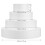 8Pcs Round White Foam Cake Dummies for Cake Craft and Bakery Prop Use 2