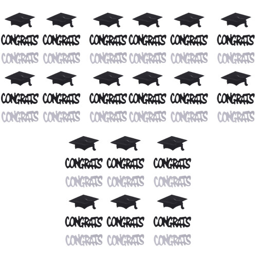 9Packs Black Graduation Party Confetti for Table Decor 2