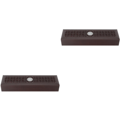 2Pcs Compact Black Harmonica Travel Open Protective Box 2