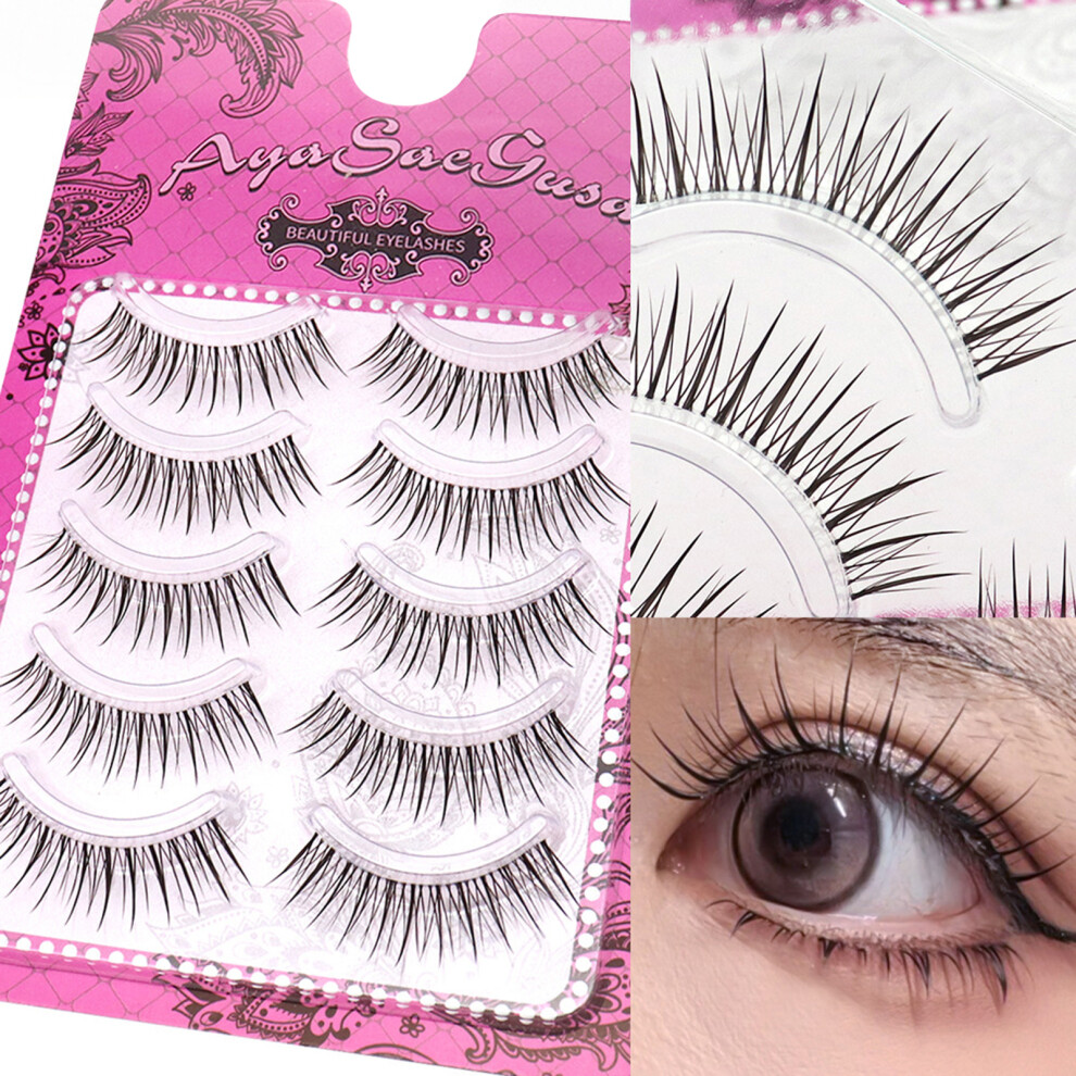 Hue-Grain Natural False Eyelashes, C Curl, Party & Weddings