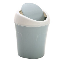 Kleiner 2,5L Plastikeimer mit Schwingdeckel für Büro und Zuhause, Blau
