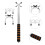2Sets Adjustable Telescopic Pool Cue Extender Silver for Billiard Play 11