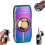 (Purple)Smart Voice Control Windproof Lighter - Metal Spinning Fidget Lighter with LED Lights, 4 Ignition Modes Refillable Lighter Gift for Men 1