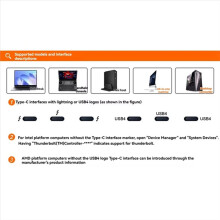 TH3P4GaN V2 3/4 USB4 Card Docking Station GPU Dock with Chassis for Square Power Interface