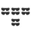 8Pcs Black Round Glasses Lightweight Trainer 5