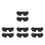 8Pcs Black Round Glasses Lightweight Trainer 8
