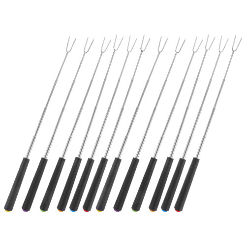 24Pcs Campfire Bbq Forks Marshmallow Roasting Sticks with Comfort Grip 2