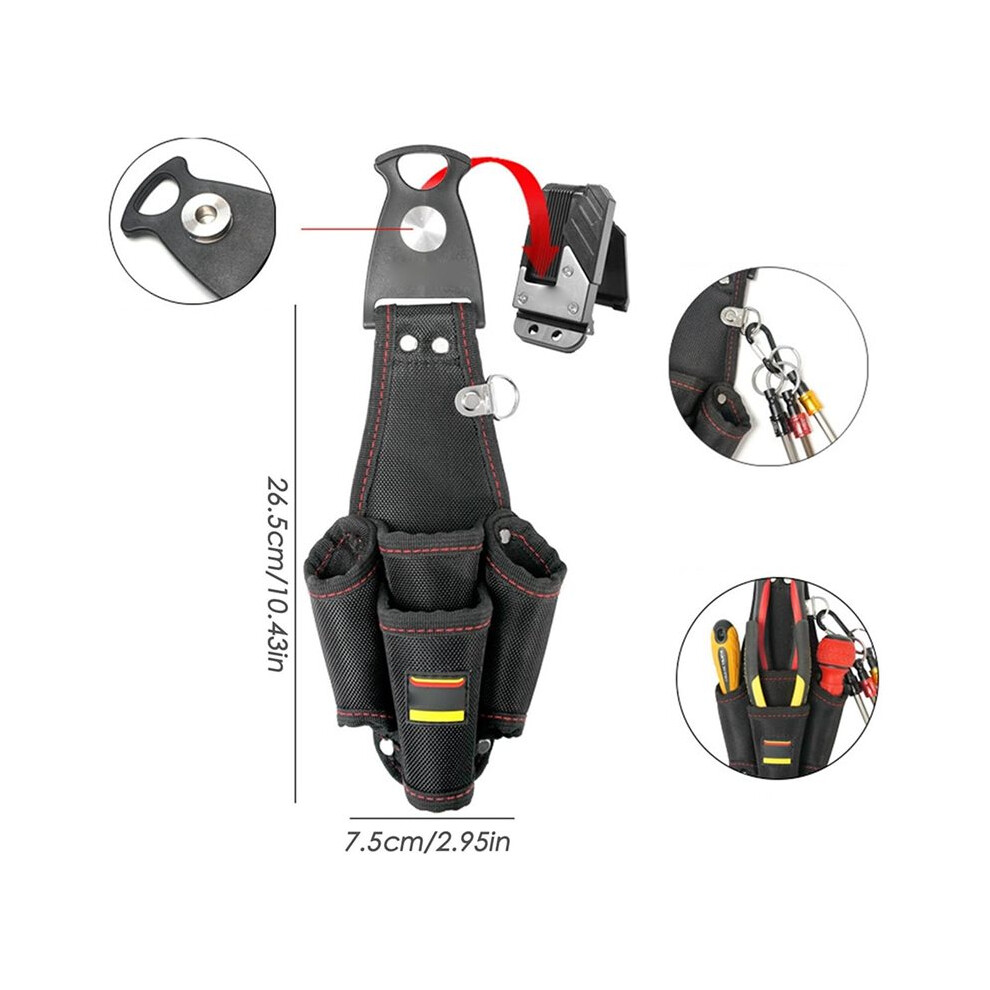 Sturdy Electrician Tool Belt Pouch,Portable Multifunctional Waterproof Compact Organizer For Repair Maintenance Work 4713616769600