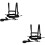 2Pcs Adjustable Black Ski Harness for Kids Skiing and Skating Control 6