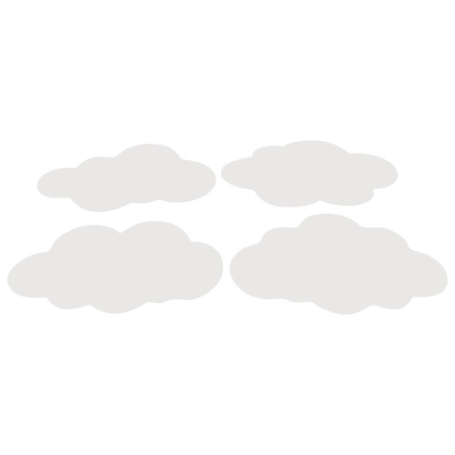 20Pcs Self-Adhesive Cloud Wall Mirrors White Acrylic Home Vanity Decor 1