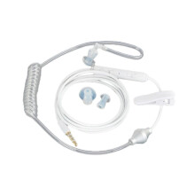 Enkele Hoofdtelefoon 3,5 mm Anti-Straling Mobiele Telefoon Oortelefoon met Luchtpijpmicrofoon voor Telefoon Wit