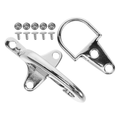 2Sets Silver Metal Toggle Buckles Secure Fasteners for Coat Cardigans 1