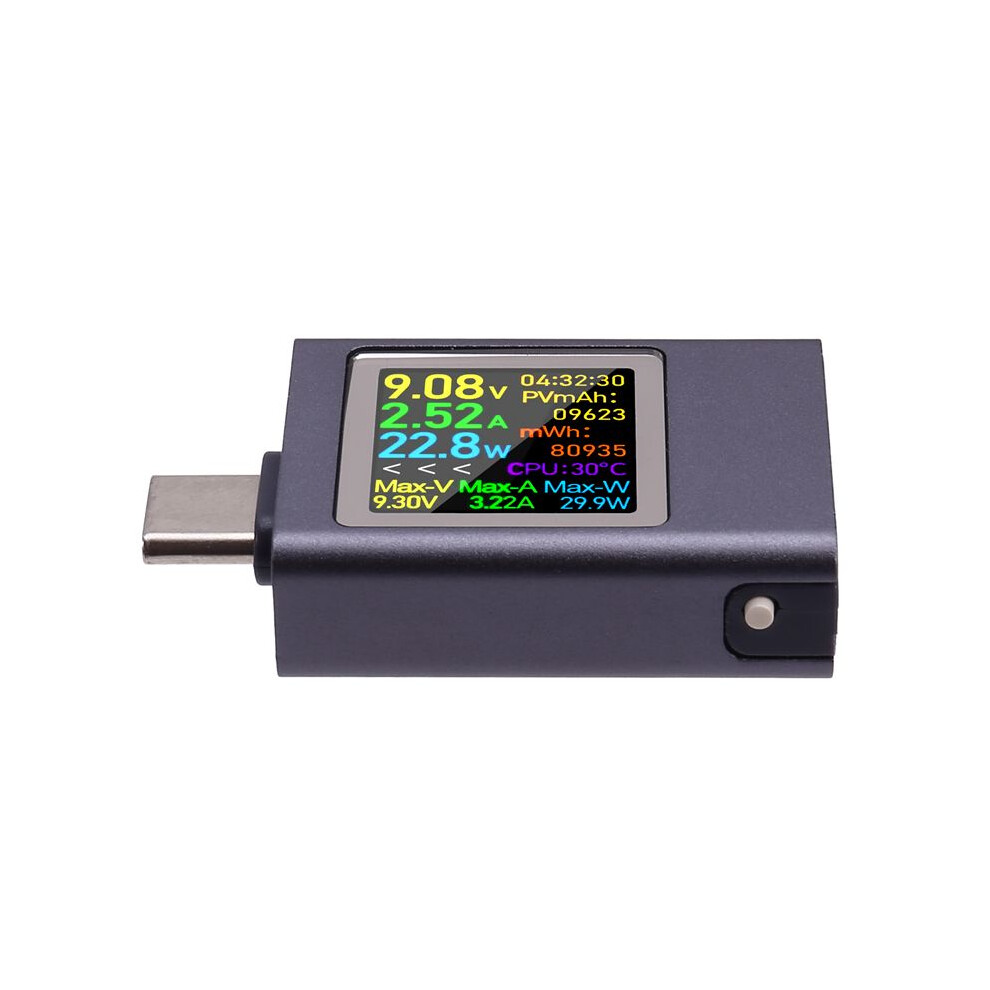 Dc4.5-50V 0-12A Pd3.1 Multi-Function Digital Display Voltage Ammeter Power Meter Type-C Cell Phone Charging Tester 4713515636638
