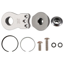 25T Steering Servo Arm Horn 3 Hole for RC Crawler Car Large Torque Digital Servo Upgrade Parts Titanium Color