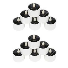 Solar LED-Ljus Ljus Utomhus Vattentätt Flameless Solar Lights Uppladdningsbara Ljus för Bröllop Trädgård Deco B