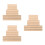 72Pcs Wood Straight Ruler Set Khaki Measuring Tools for Math 3
