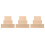 72Pcs Wood Straight Ruler Set Khaki Measuring Tools for Math 4