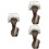 3St Cosplay Pruik Wit Krullend Met Lint 6