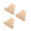 72Pcs Wood Straight Ruler Set Khaki Measuring Tools for Math 6