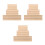 72Pcs Wood Straight Ruler Set Khaki Measuring Tools for Math 7