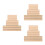 72Pcs Wood Straight Ruler Set Khaki Measuring Tools for Math 8