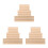 72Pcs Wood Straight Ruler Set Khaki Measuring Tools for Math 9