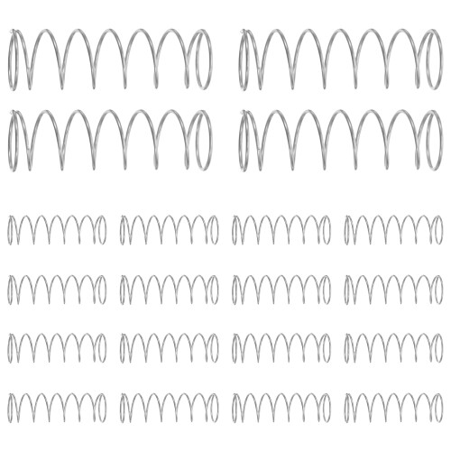 80Pcs Toilet Flush Button Replacement Springs Stainless Steel Silver 1