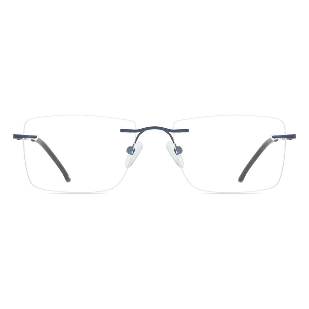 Smartbuy Collection Rimless Square Blue Watson Asian Fit 984C Unisex Eyeglasses