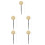 5Sets Traditoneel Koperen Percussie Instrument Voor Tempel Rituelen 8