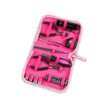 23-Delige Huishoudelijke Reparatieset, Multifunctionele Roze Handgereedschapset voor Thuis, Draagbare Reparatietool voor Vrouwen voor